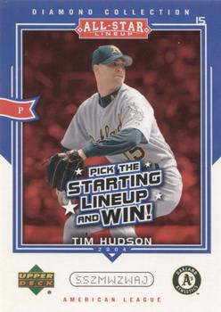 2004 Upper Deck Diamond Collection All-Star Lineup - Game Cards #AS-HU Tim Hudson Front