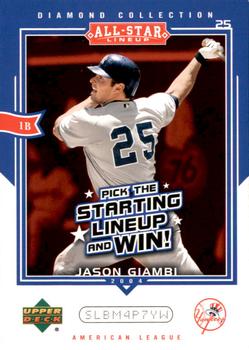 2004 Upper Deck Diamond Collection All-Star Lineup - Game Cards #AS-JG Jason Giambi Front