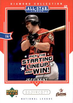 2004 Upper Deck Diamond Collection All-Star Lineup - Game Cards #AS-JK Jeff Kent Front