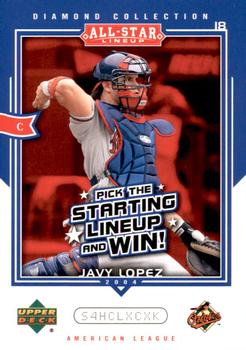 2004 Upper Deck Diamond Collection All-Star Lineup - Game Cards #AS-JL Javy Lopez Front