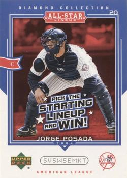 2004 Upper Deck Diamond Collection All-Star Lineup - Game Cards #AS-JP Jorge Posada Front
