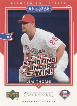2004 Upper Deck Diamond Collection All-Star Lineup - Game Cards #AS-JT Jim Thome Front