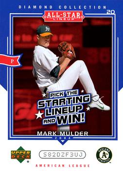 2004 Upper Deck Diamond Collection All-Star Lineup - Game Cards #AS-MM Mark Mulder Front
