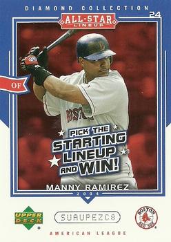 2004 Upper Deck Diamond Collection All-Star Lineup - Game Cards #AS-MR Manny Ramirez Front