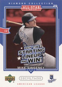 2004 Upper Deck Diamond Collection All-Star Lineup - Game Cards #AS-MS Mike Sweeney Front