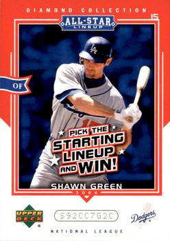 2004 Upper Deck Diamond Collection All-Star Lineup - Game Cards #AS-SG Shawn Green Front