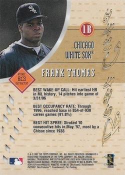 1997 Bowman's Best - Best Cuts Atomic Refractor #BC3 Frank Thomas Back