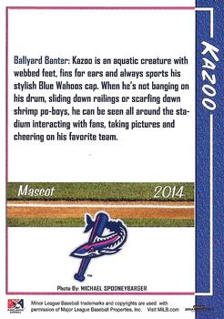 2014 Grandstand Pensacola Blue Wahoos #34 Kazoo Back