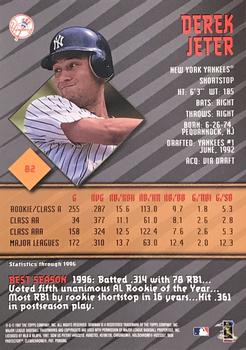 1997 Bowman's Best - Jumbo #82 Derek Jeter Back