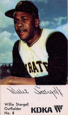 1968 KDKA Pittsburgh Pirates #8 Willie Stargell Front