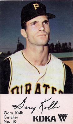 1968 KDKA Pittsburgh Pirates #10 Gary Kolb Front