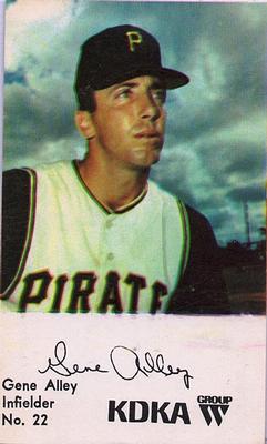 1968 KDKA Pittsburgh Pirates #22 Gene Alley Front