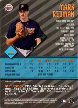 1997 Bowman's Best - Refractors #161 Mark Redman Back
