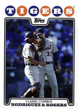 2008 Topps Gift Sets Detroit Tigers #52 Classic Combos (Ivan Rodriguez / Kenny Rogers) Front