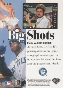 1997 Collector's Choice - Big Shots Gold Signatures #1 Ken Griffey Jr. Back