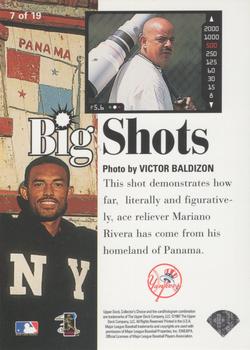 1997 Collector's Choice - Big Shots Gold Signatures #7 Mariano Rivera Back