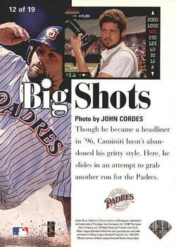 1997 Collector's Choice - Big Shots Gold Signatures #12 Ken Caminiti Back