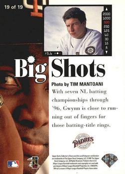 1997 Collector's Choice - Big Shots Gold Signatures #19 Tony Gwynn Back