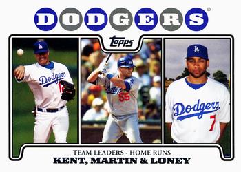 2008 Topps Gift Sets Los Angeles Dodgers #4 Jeff Kent / Russell Martin / James Loney Front