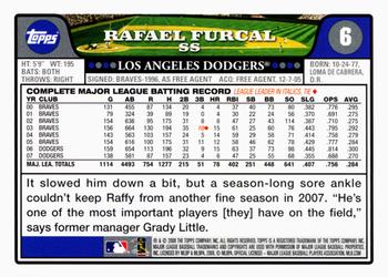 2008 Topps Gift Sets Los Angeles Dodgers #6 Rafael Furcal Back