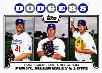 2008 Topps Gift Sets Los Angeles Dodgers #10 Brad Penny/Chad Billingsley/Derek Lowe Front