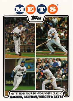 2008 Topps Gift Sets New York Mets #53 Billy Wagner / Carlos Beltran / David Wright / Jose Reyes Front