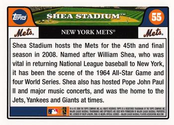 2008 Topps Gift Sets New York Mets #55 Shea Stadium Back