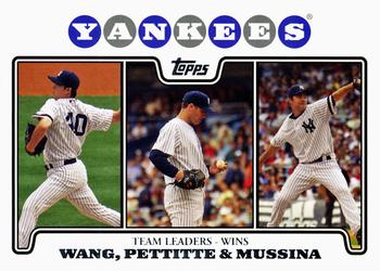 2008 Topps Gift Sets New York Yankees #31 Chien-Ming Wang / Andy Pettitte / Mike Mussina Front