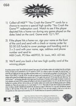 1997 Collector's Choice - You Crash the Game #CG3 Andruw Jones Back