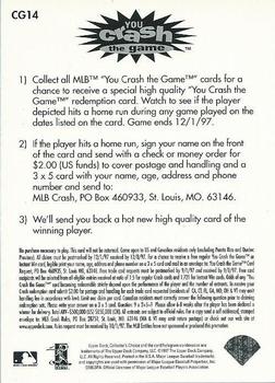 1997 Collector's Choice - You Crash the Game #CG14 Dante Bichette Back