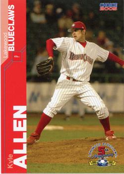 2005 Choice Lakewood BlueClaws #1 Kyle Allen Front
