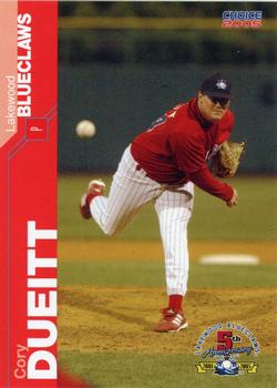 2005 Choice Lakewood BlueClaws #9 Cory Dueitt Front