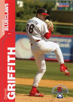 2005 Choice Lakewood BlueClaws #15 Derek Griffith Front