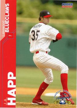 2005 Choice Lakewood BlueClaws #17 J.A. Happ Front