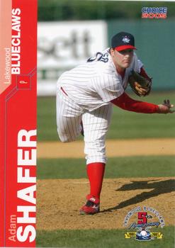 2005 Choice Lakewood BlueClaws #29 Adam Shafer Front