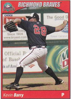 2005 Choice Richmond Braves #4 Kevin Barry Front