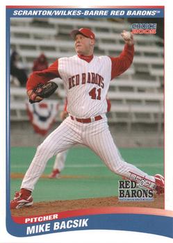 2005 Choice Scranton/Wilkes-Barre Red Barons #01 Mike Bacsik Front