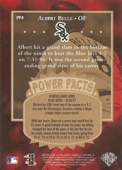 1997 Collector's Choice - Premier Power Gold #PP4 Albert Belle Back