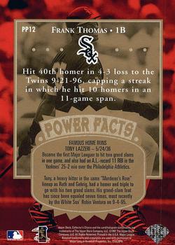 1997 Collector's Choice - Premier Power Gold #PP12 Frank Thomas Back