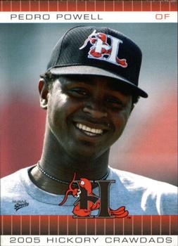 2005 MultiAd Hickory Crawdads #24 Pedro Powell Front