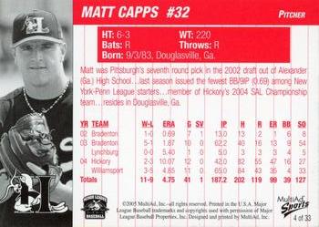 2005 MultiAd Hickory Crawdads Update #4 Matt Capps Back