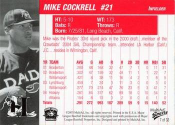 2005 MultiAd Hickory Crawdads Update #7 Mike Cockrell Back