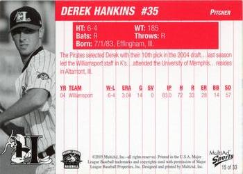 2005 MultiAd Hickory Crawdads Update #15 Derek Hankins Back