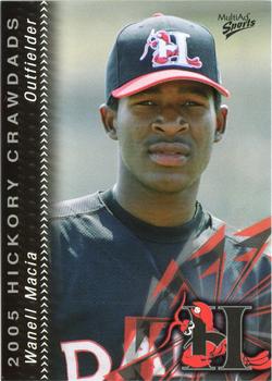 2005 MultiAd Hickory Crawdads Update #20 Wanell Macia Front
