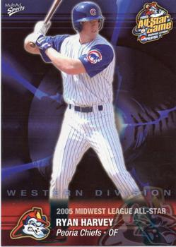 2005 MultiAd Midwest League All-Stars Western Division #14 Ryan Harvey Front