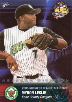 2005 MultiAd Midwest League All-Stars Western Division #20 Myron Leslie Front