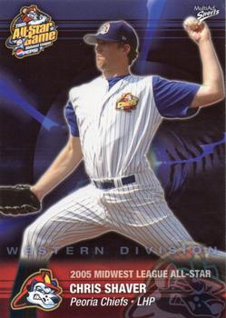 2005 MultiAd Midwest League All-Stars Western Division #26 Chris Shaver Front