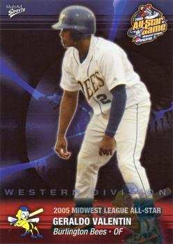 2005 MultiAd Midwest League All-Stars Western Division #33 Geraldo Valentin Front
