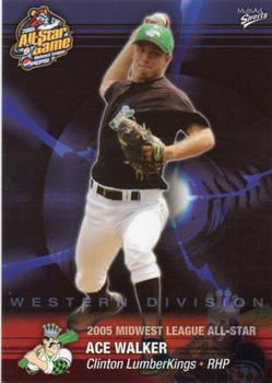 2005 MultiAd Midwest League All-Stars Western Division #34 Ace Walker Front
