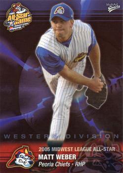 2005 MultiAd Midwest League All-Stars Western Division #35 Matt Weber Front